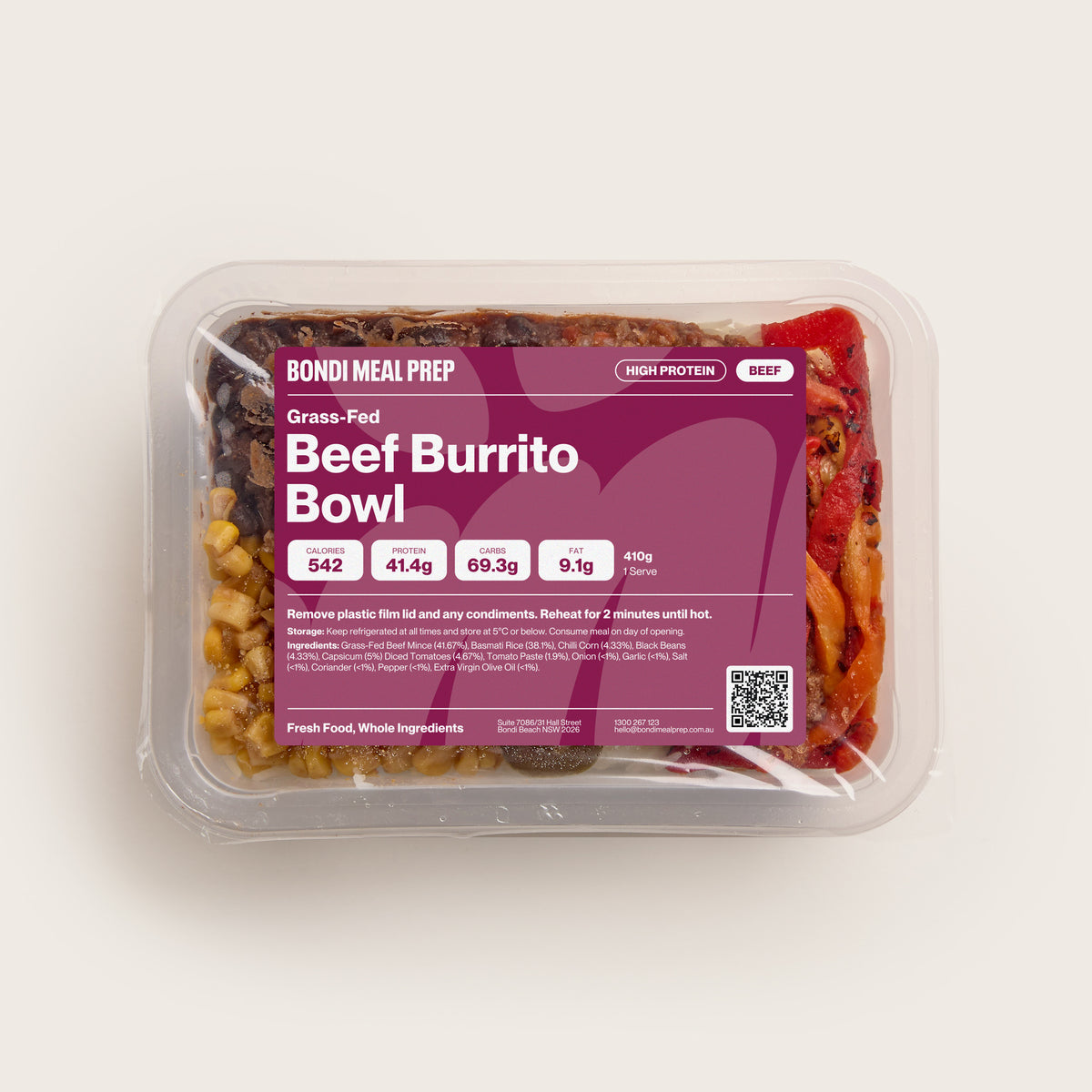 Grass-Fed Beef Burrito Bowl