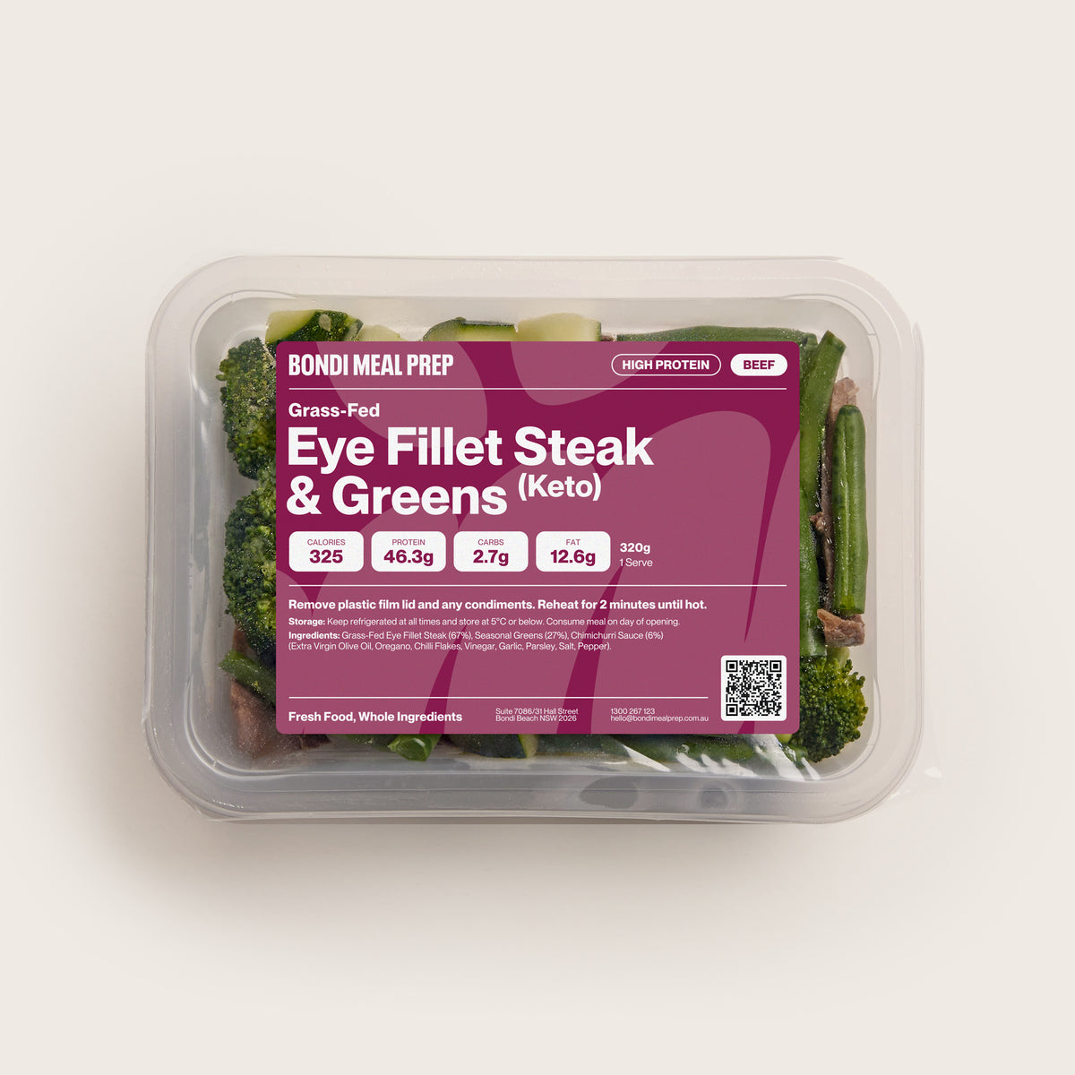 Grass Fed Eye Fillet Steak - Keto