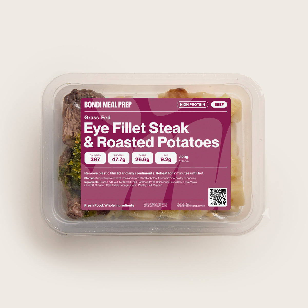 Grass-Fed Eye Fillet Steak & Roasted Potatoes