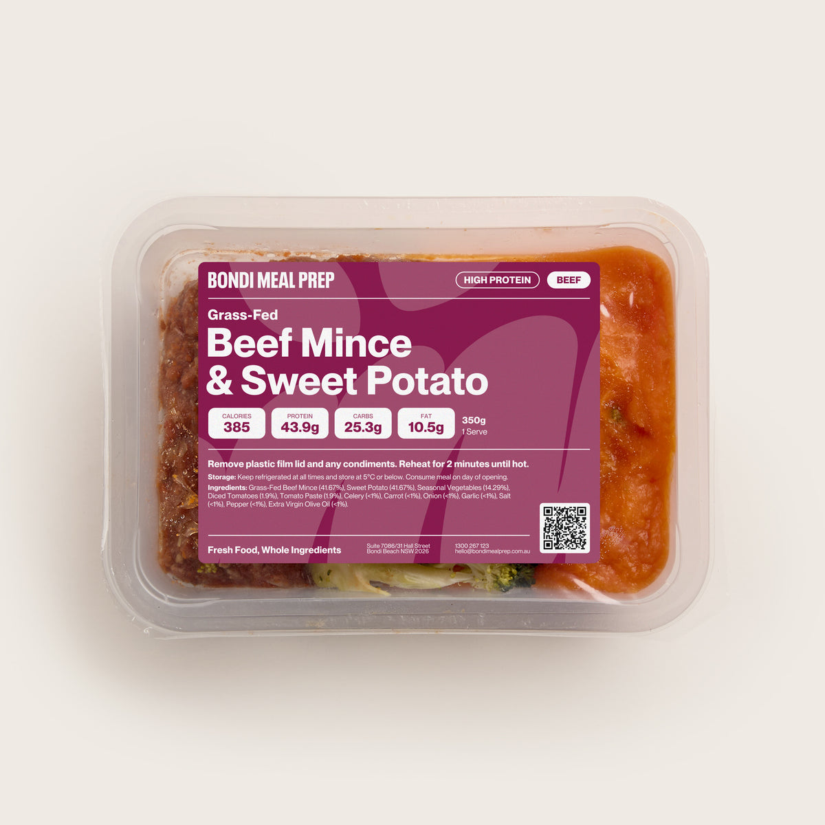 Grass-Fed Beef Mince & Sweet Potato