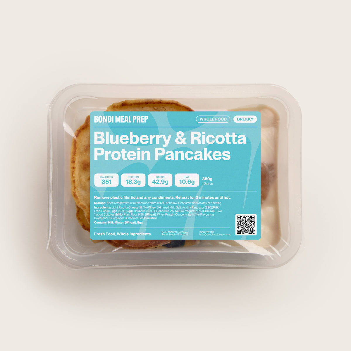 Blueberry & Ricotta Protein Pancakes