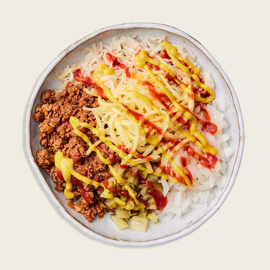 Grass-Fed Cheese Burger Bowl