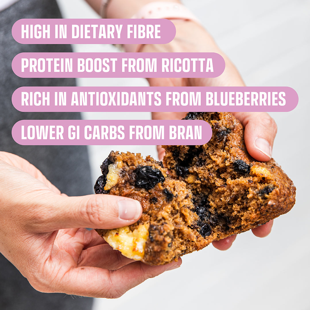 Blueberry and Ricotta Bran Muffin