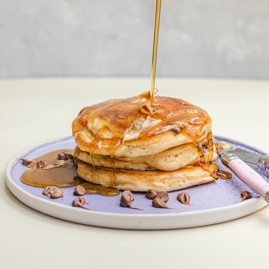 Chocolate Chip Protein Pancakes