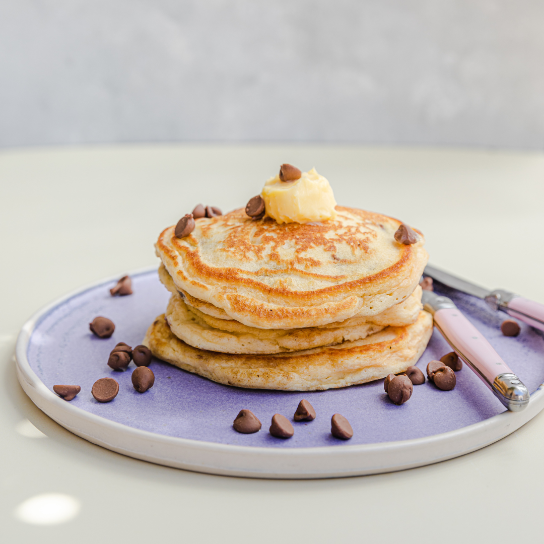 Chocolate Chip Protein Pancakes